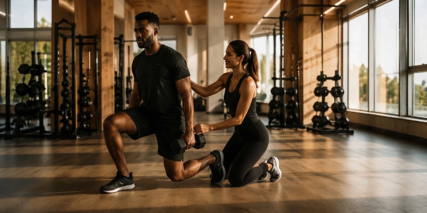 Personal strength training session